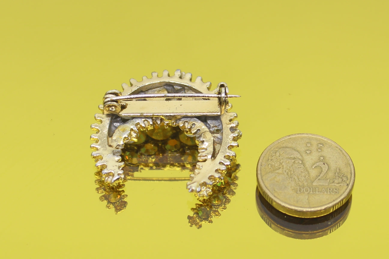 Horseshoe diamond Brooch
