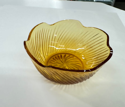 Vintage Amber Wave Bowl