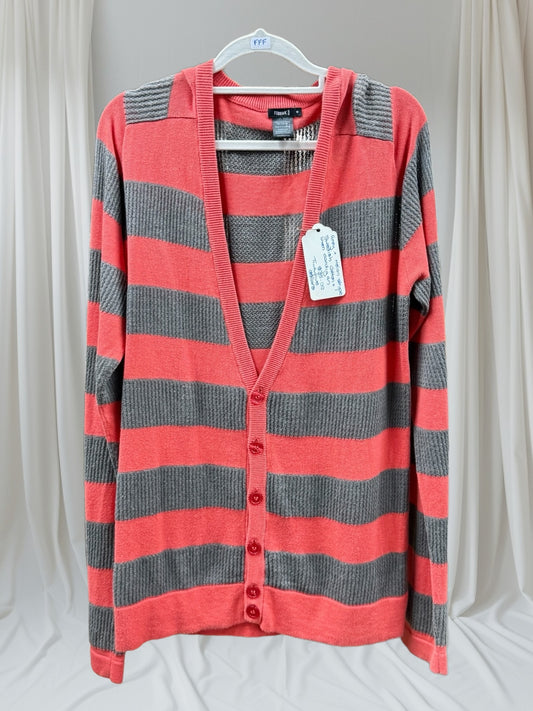 Grey striped cardigan