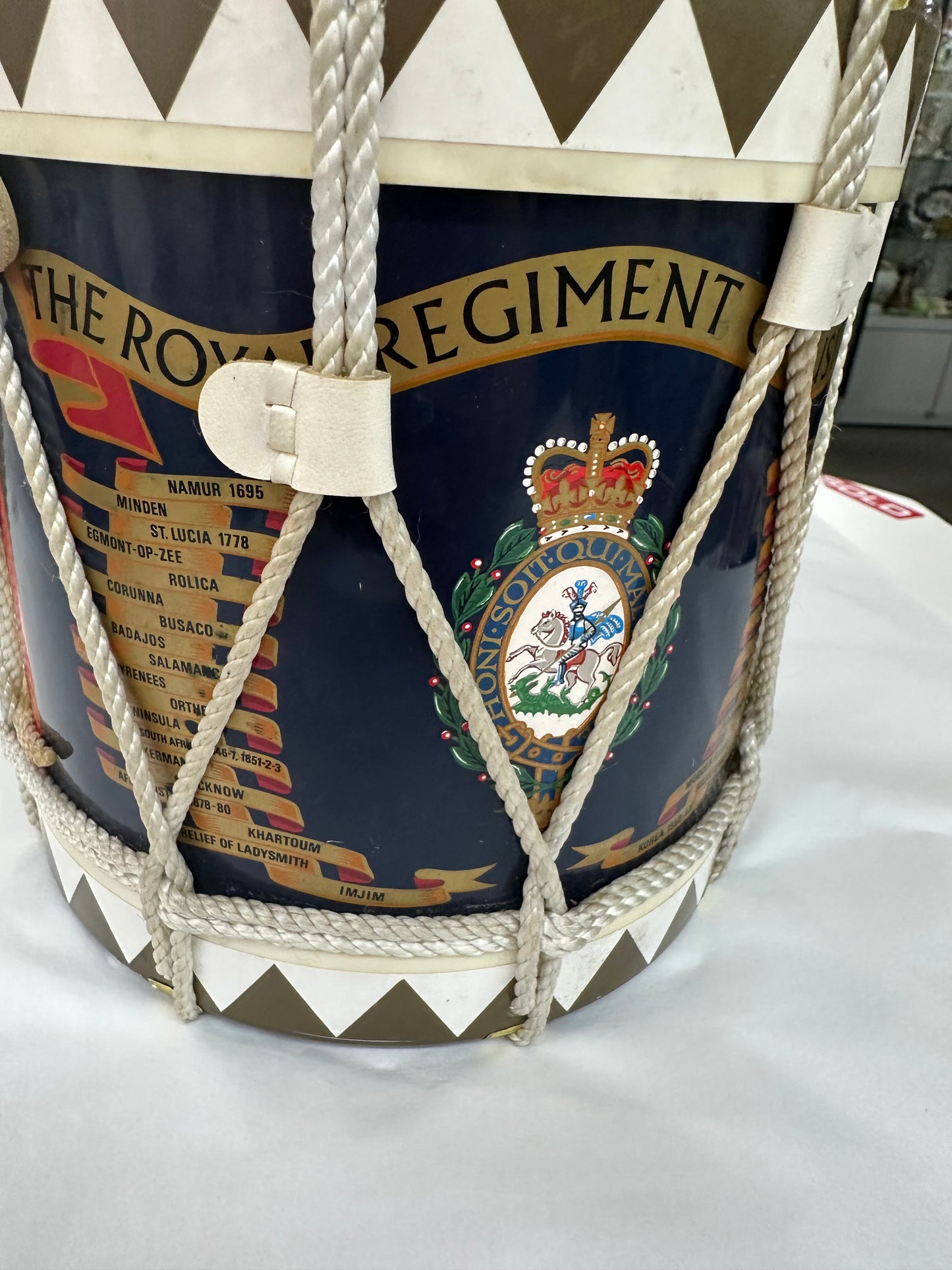 Vintage Regimental Replicas England Military Drum Ice Bucket,