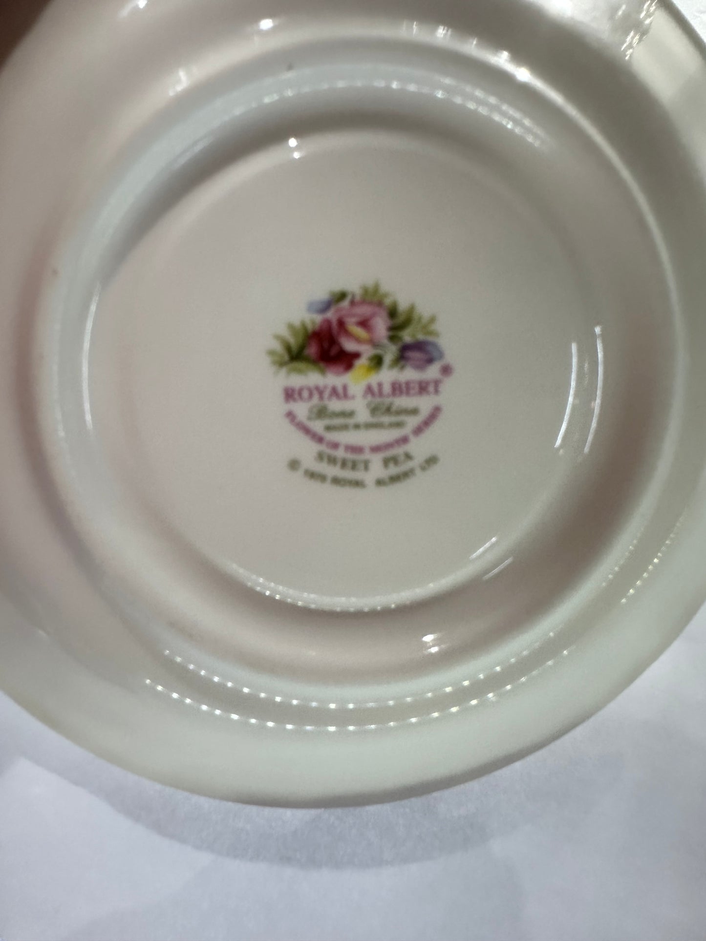 1970s  Royal Albert “Flower of The Month” Sweet Pea  April , Tea Trio