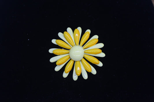 1960s USA Enamel Flower Brooch