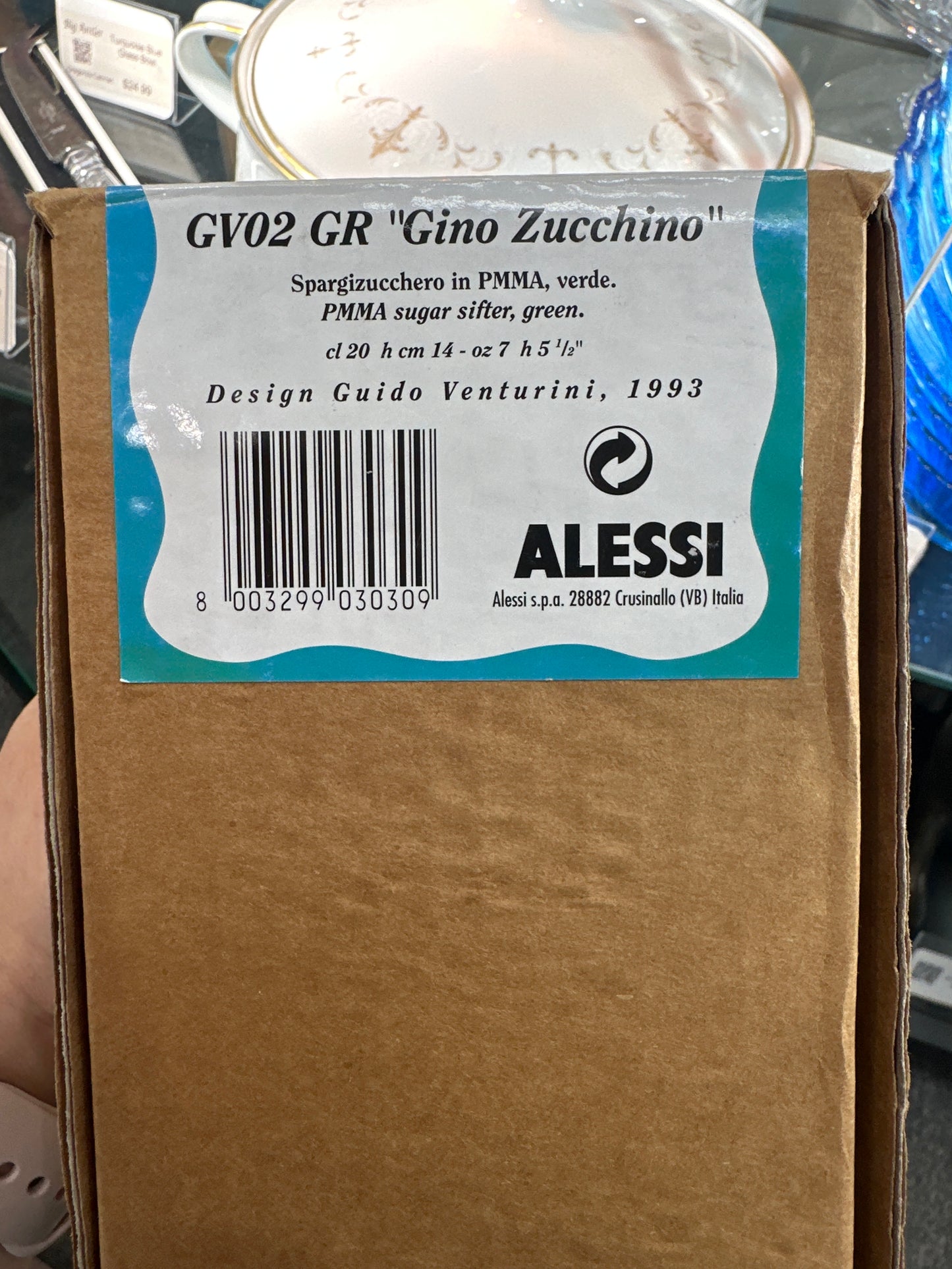 GV02 GR Gino Zucchino Sugar Castor with original box