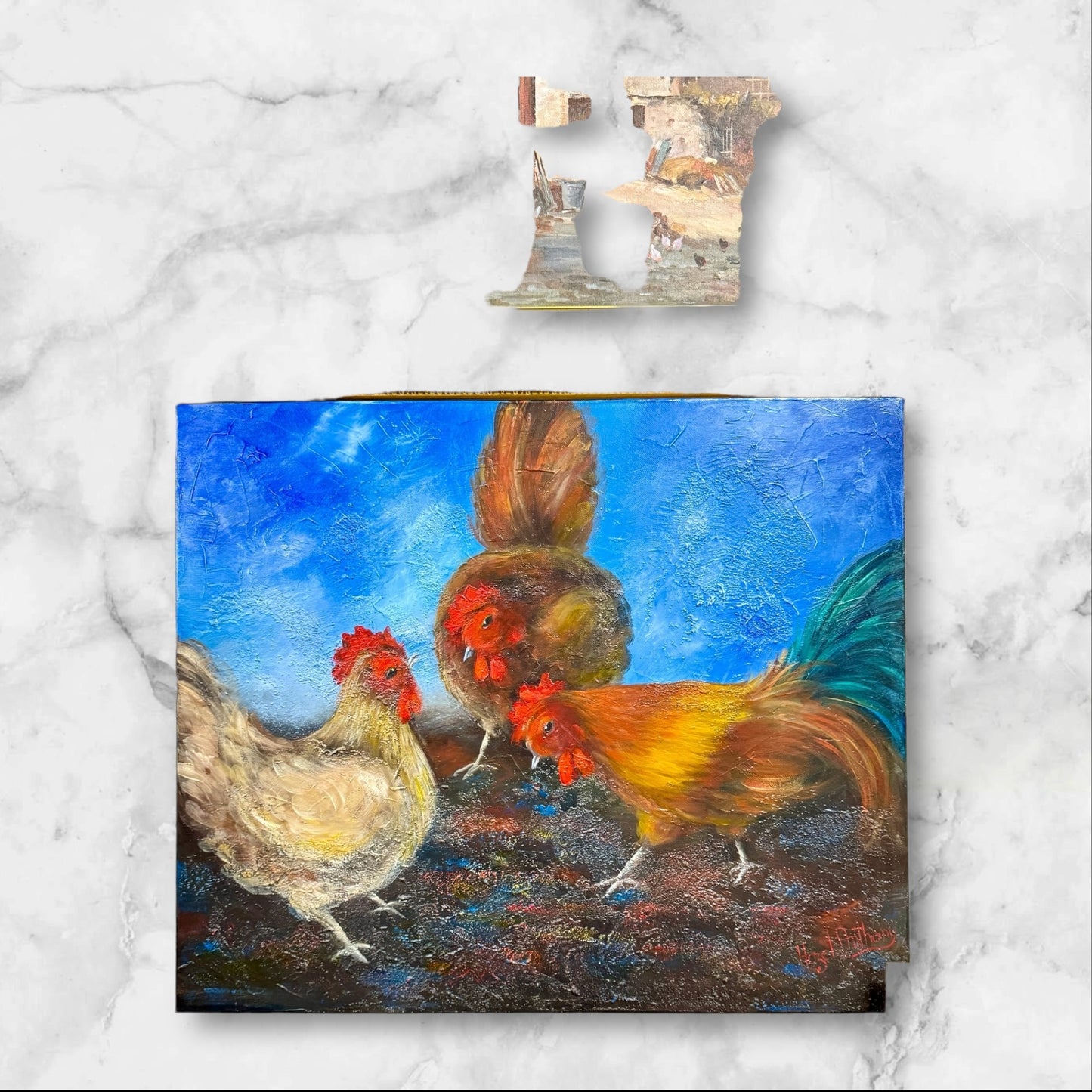 Hazel Anthony Rooster Scene