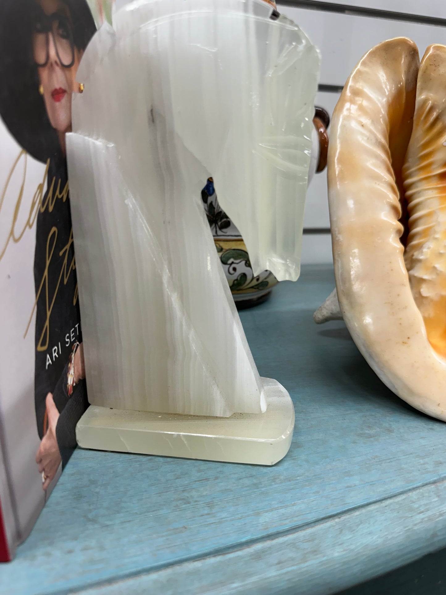 Onyx Horsehead Bookends
