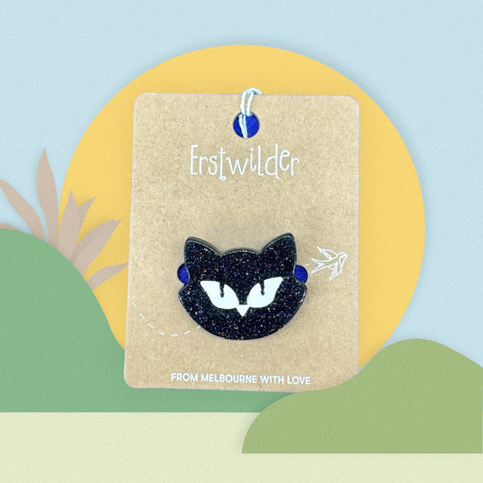 Erstwilder Mini Brooch Shadow the Cat