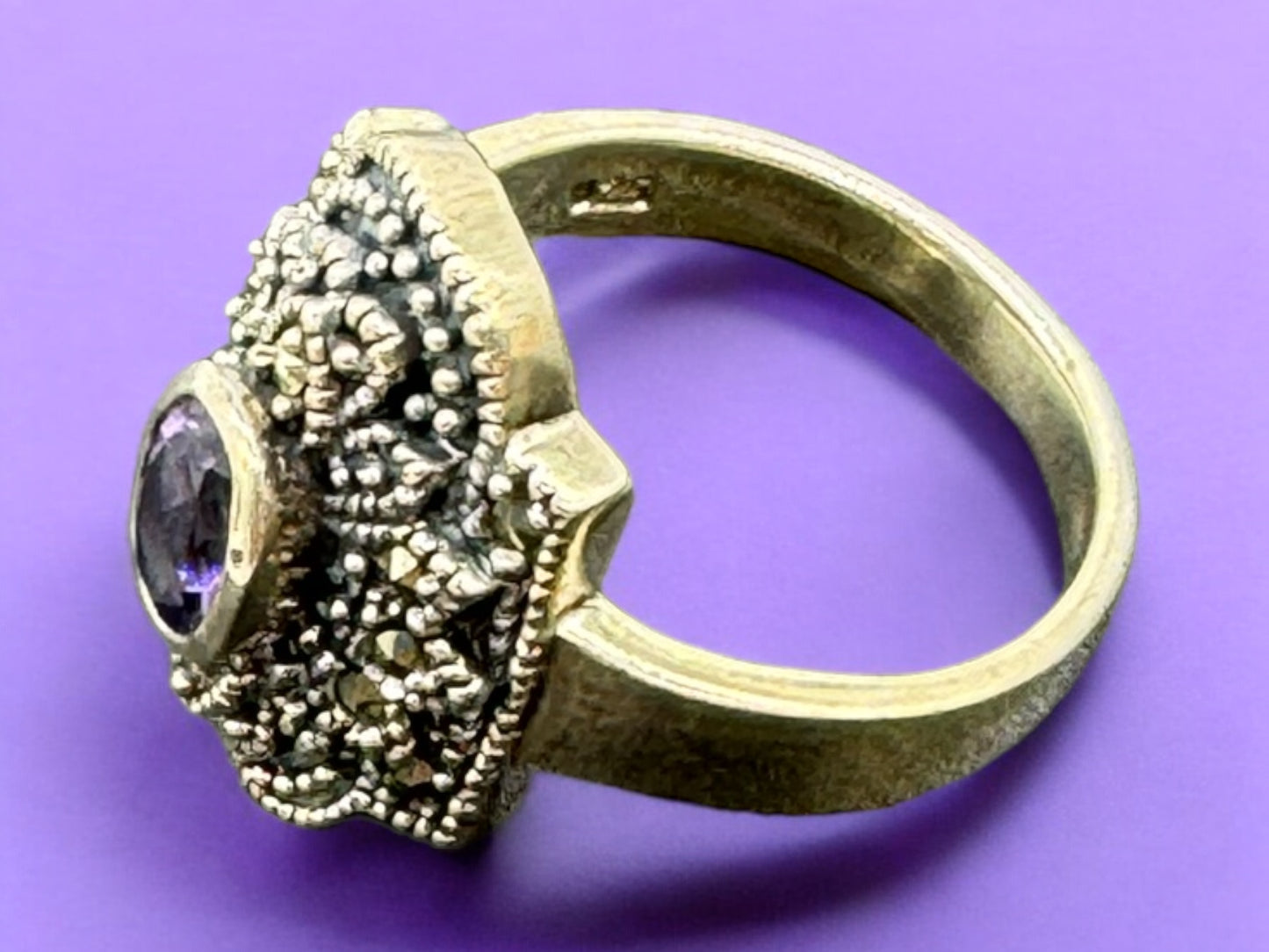 925 Sterling Silver Amethyst Ring
