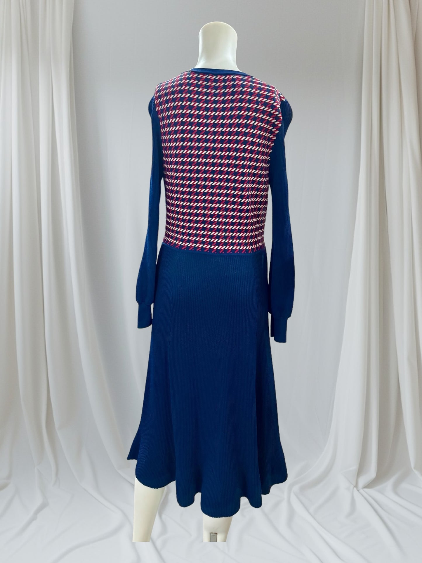 Review Red White Blue Knit Dress