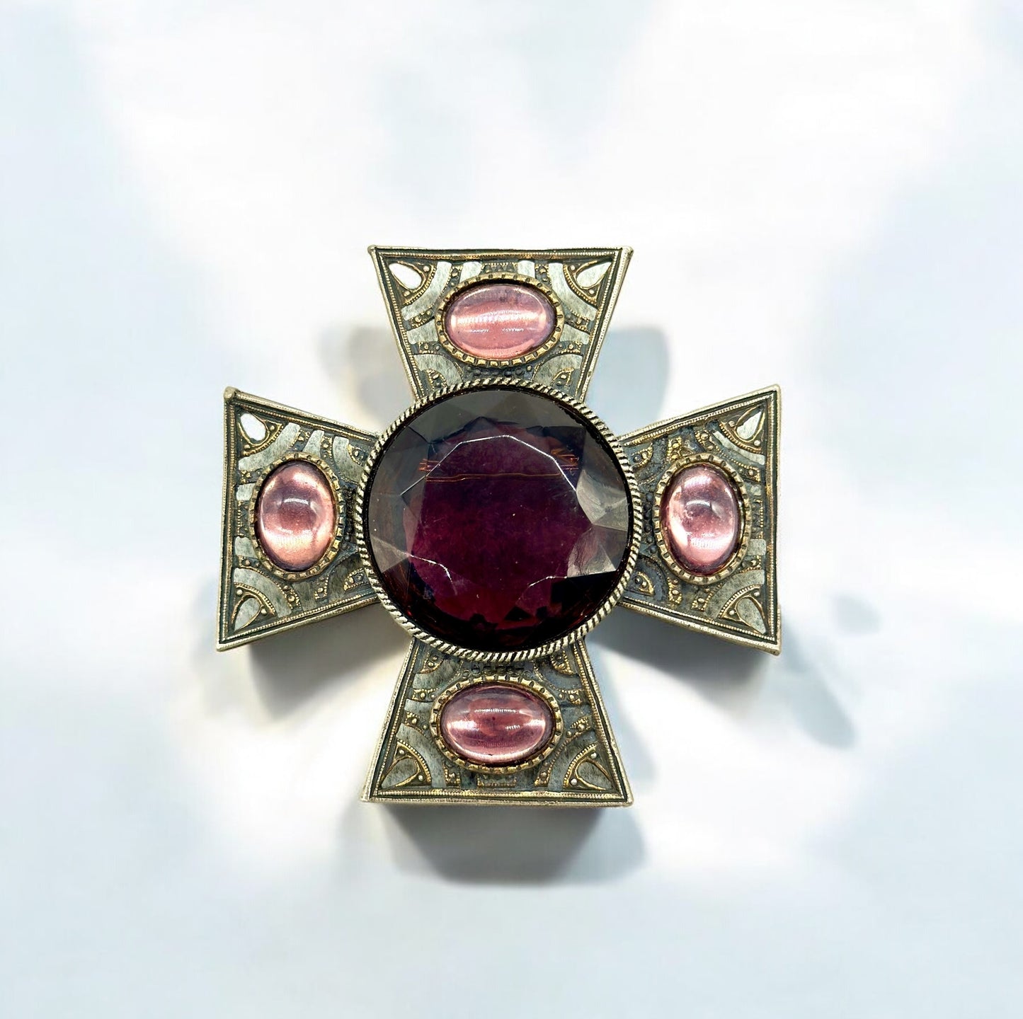 L Maltese Cross Brooch