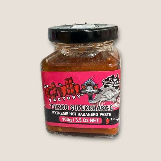 The Chilli Factory Turbo Supercharge Extremely Hot Habanero Paste Gluten Free 100g