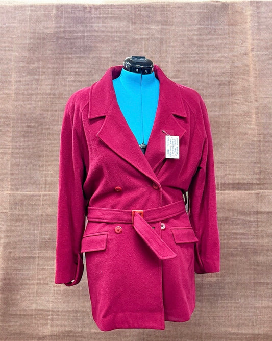 Laura Ashley Cherry Red Wool Coat