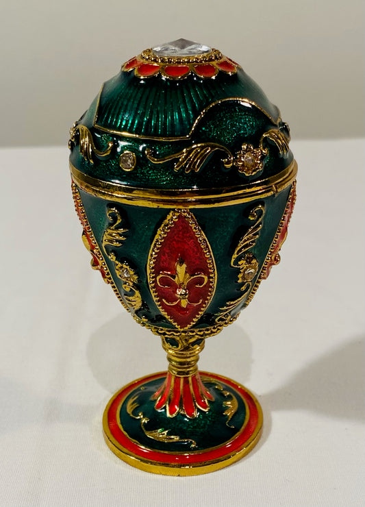 Pretty Green Egg Trinket Box