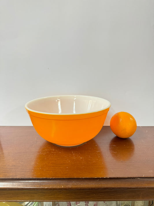 Orange Round Pyrex Bowl USA