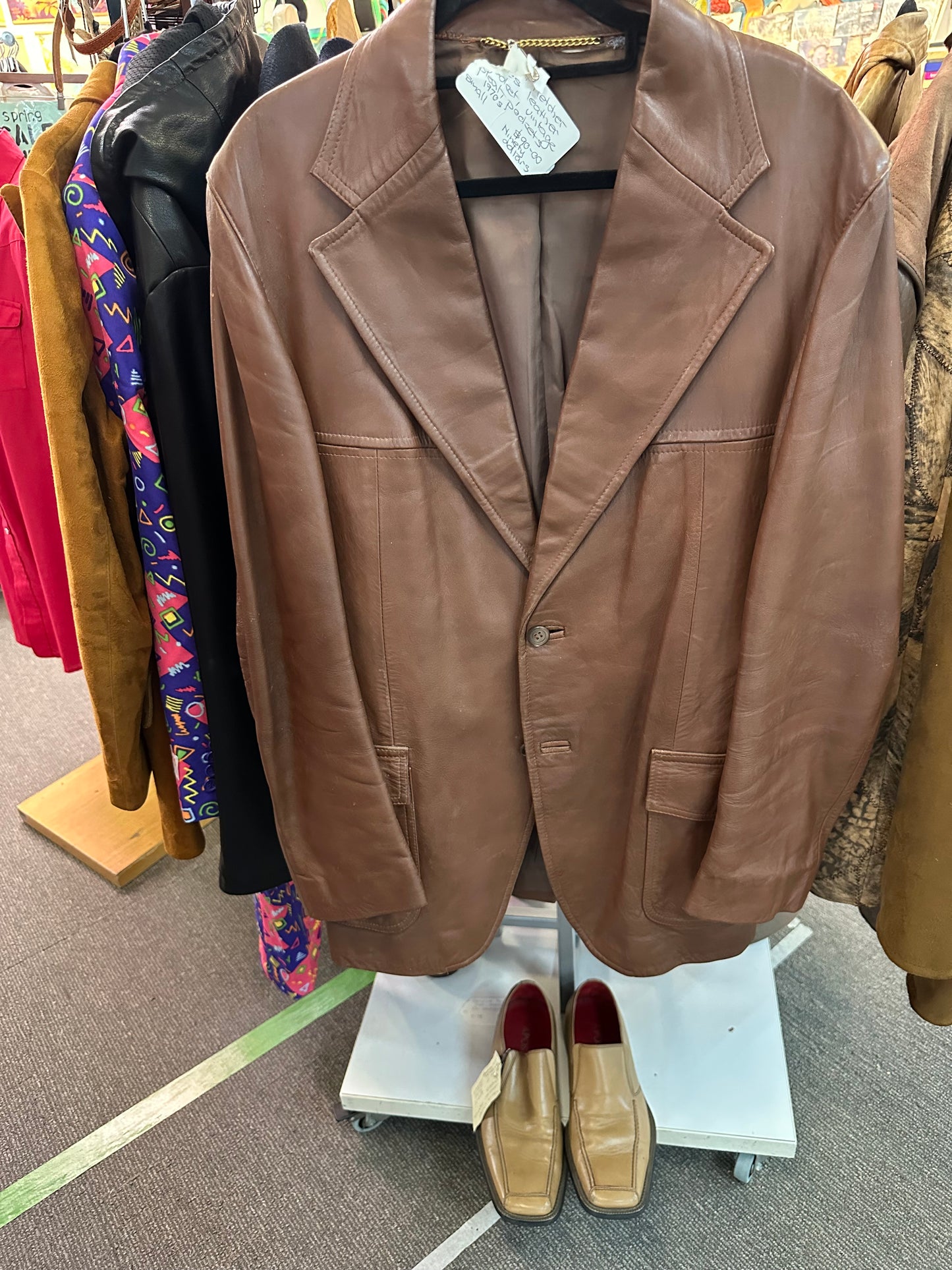 Vintage Fletcher Jones Leather Jacket – 1970s – Size 39 REG