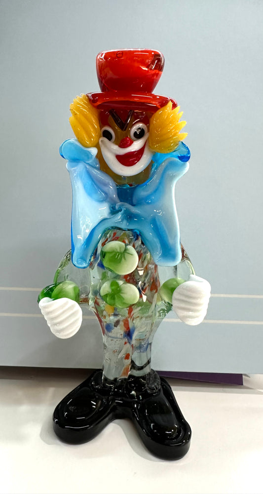 Murano Blue Collar Clown