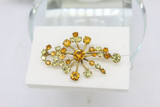 1960s Brooch Rhinestone