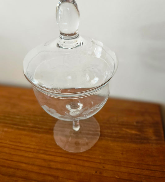 Candy Dish - Flower Etched