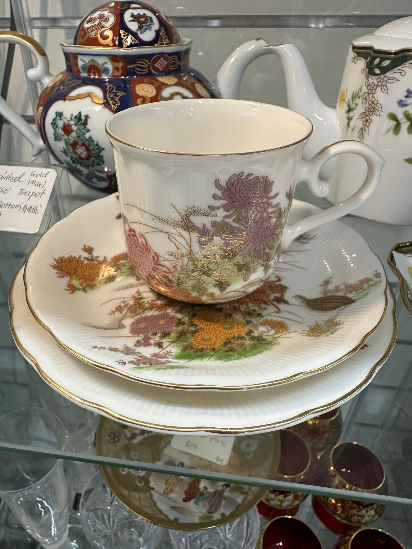 Shibata Japan Handpainted Tea Trio