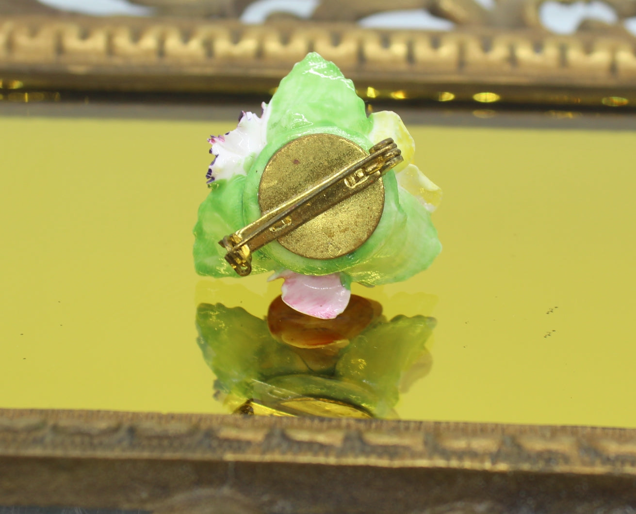 Porcelain Floral Brooch