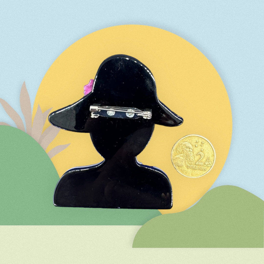 Acrylic Cartoon Girl  Brooch