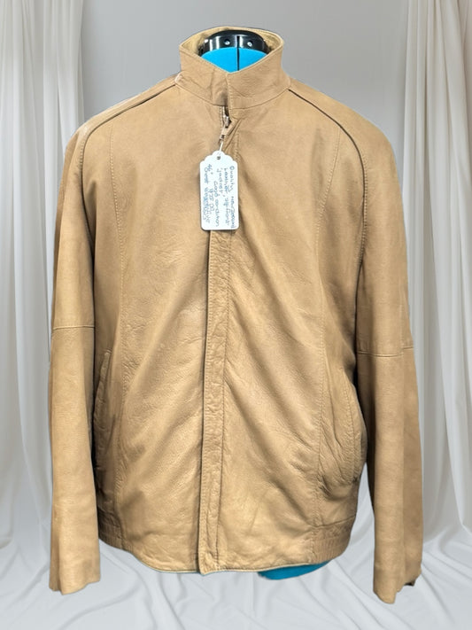 Quality New Zealand Leatger Zip Front Jacket, Good Condition