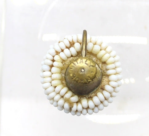White Italian Beaded Earrings