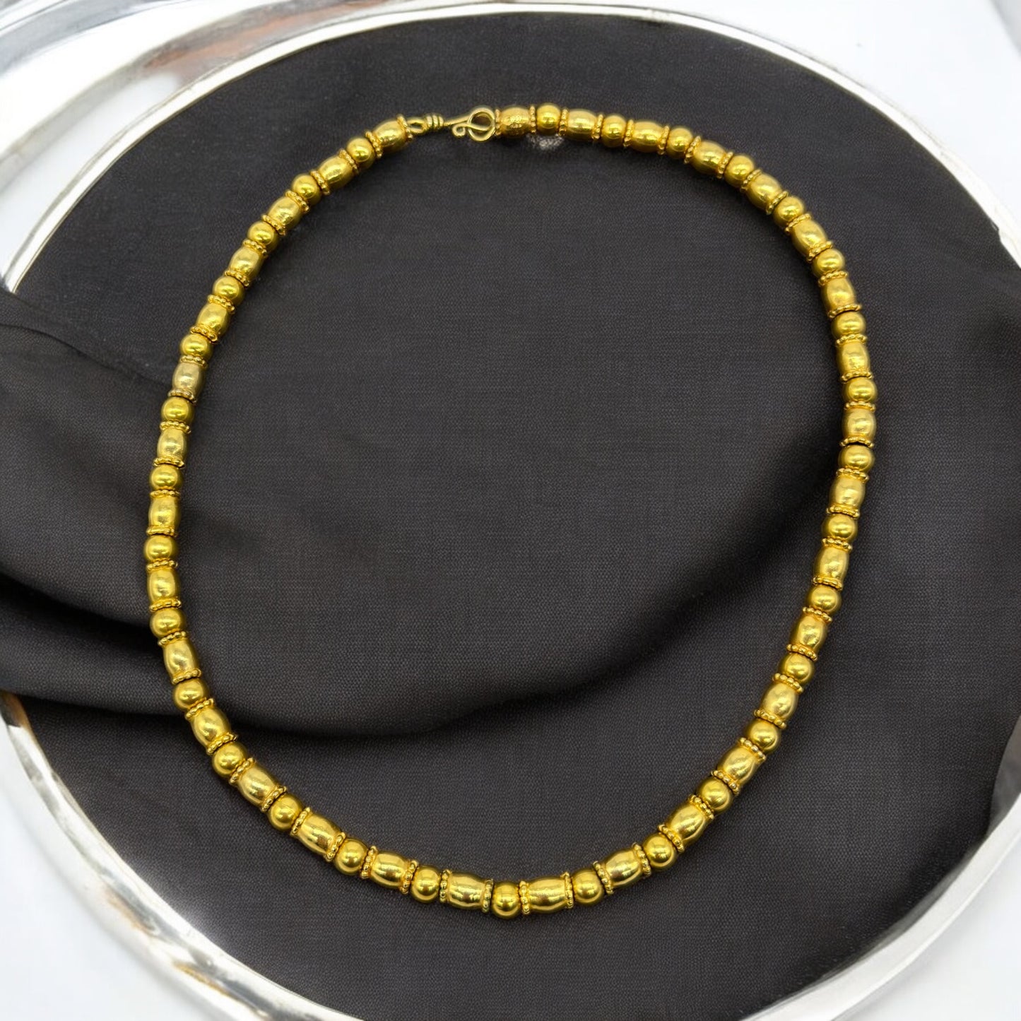 MMA Metropolitan Museum of Art Etruscan 18ct Gold Beads 24k overlay Necklace
