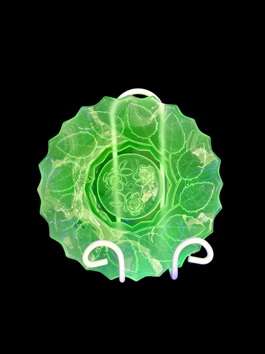 Uranium Glass Round bowl
