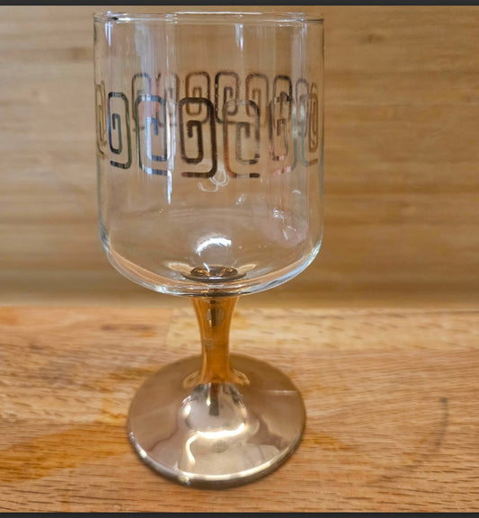 Greek Gold Motif Glass