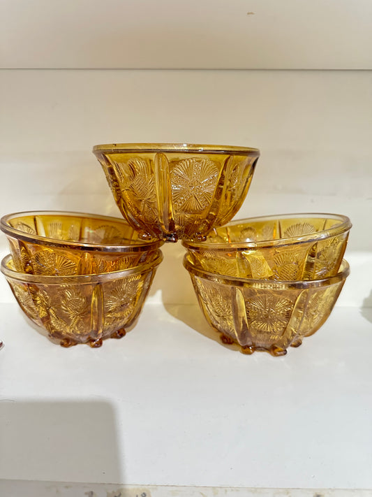 Art Deco Amber Bowl 5x