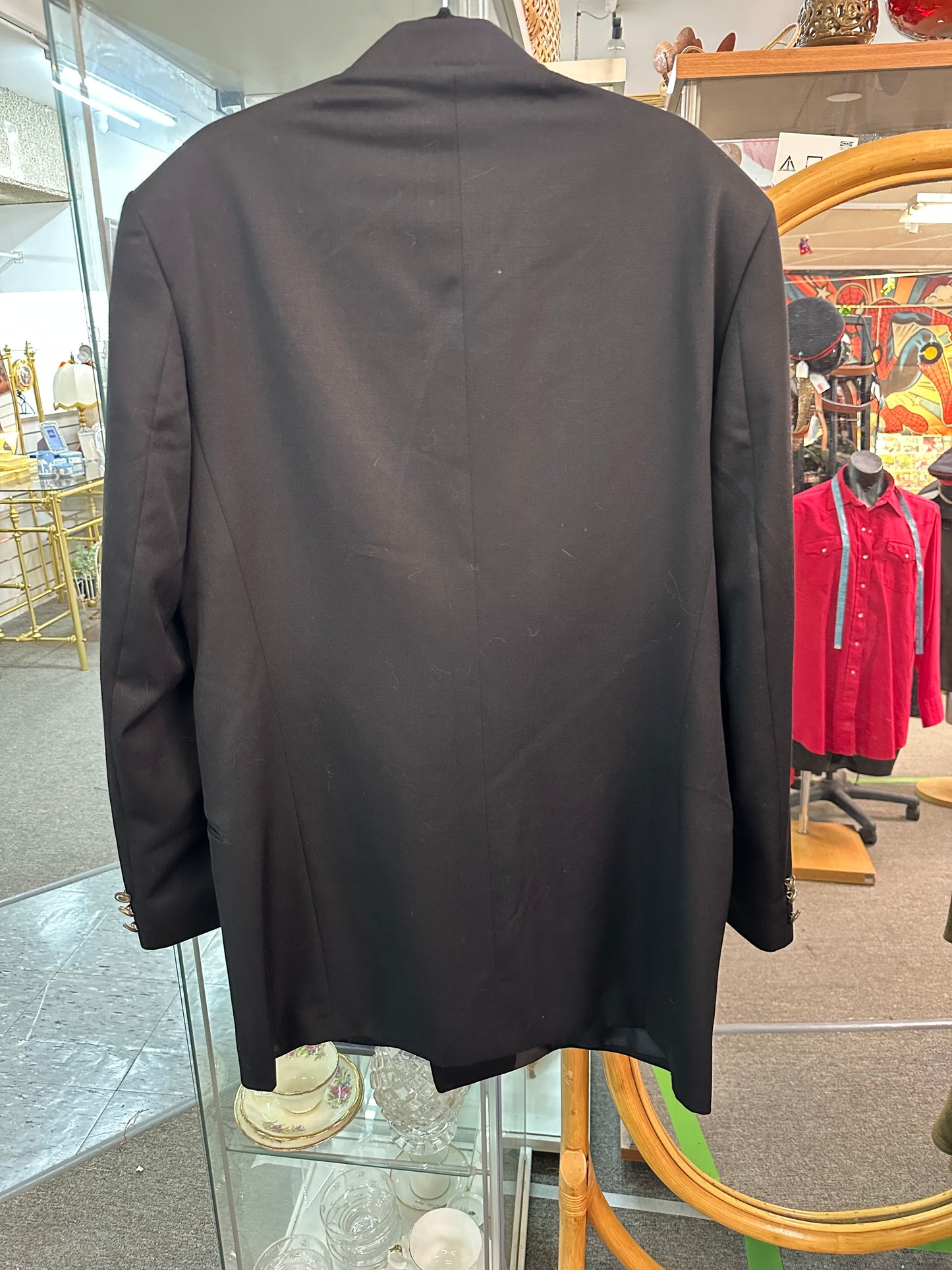 Vintage Black Military-Style Formal Jacket – Raffaele Ciuca – Double Breasted