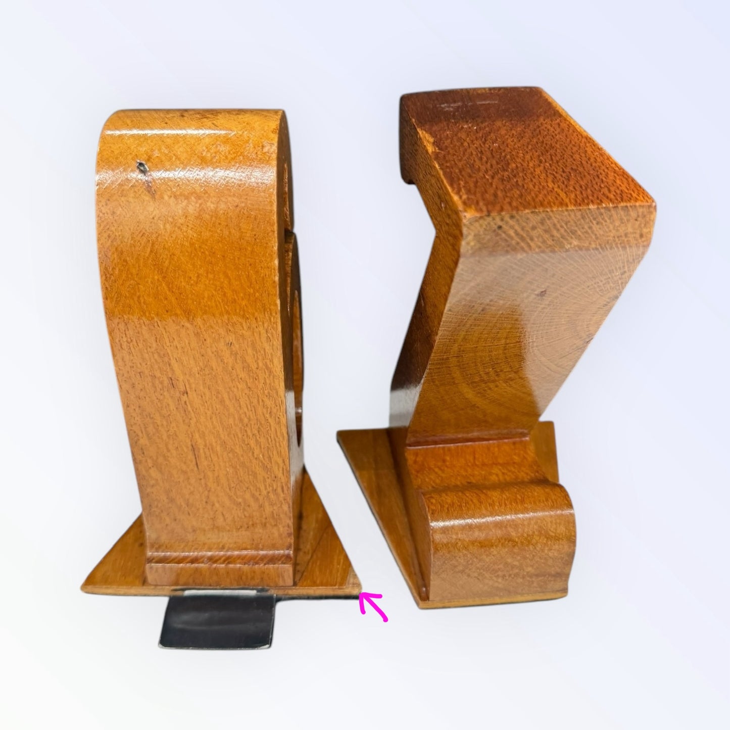 vintage 3D a to z wooden bookends