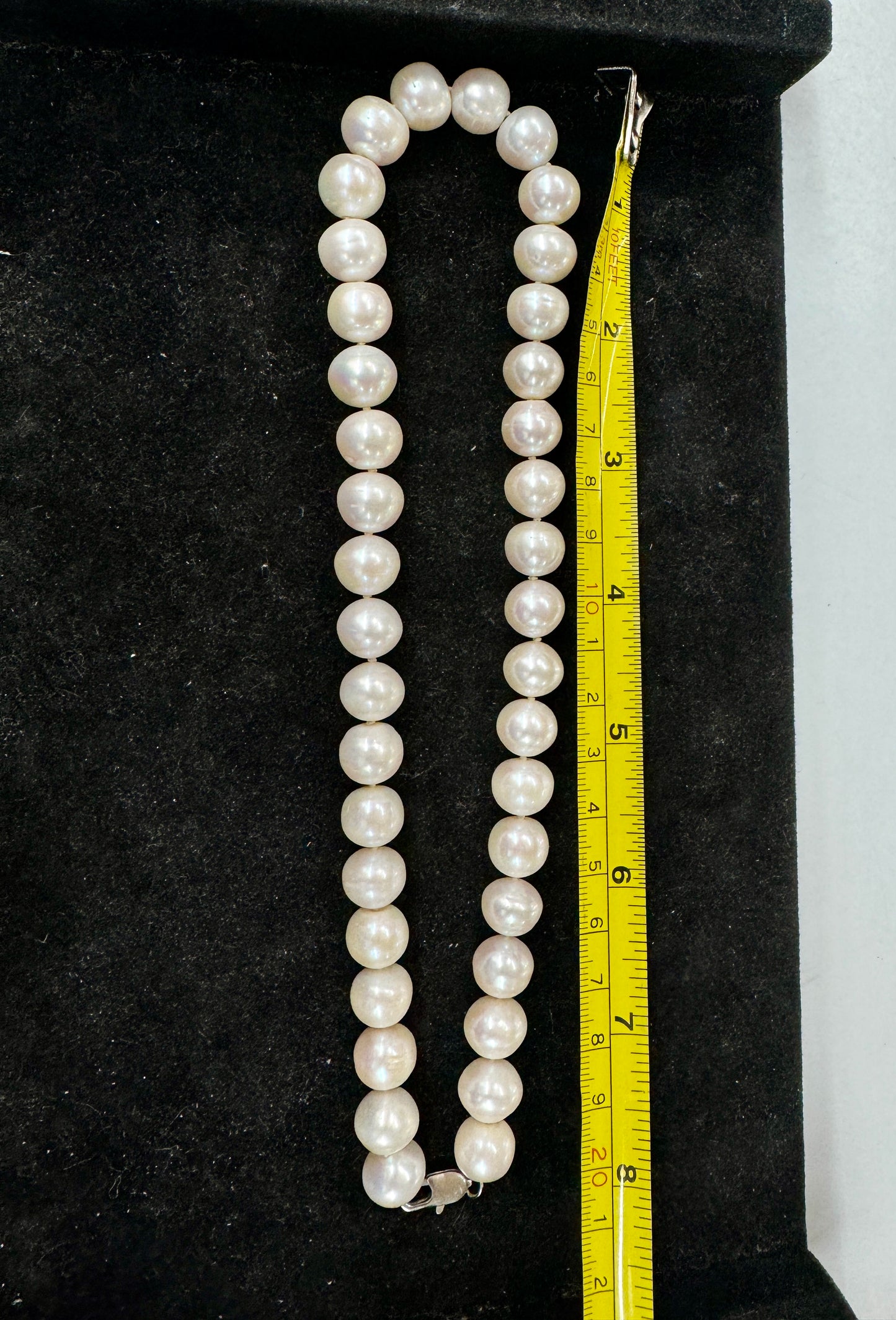 11mm Cultured Pearl Necklace | Classic White Pearl Strand | Elegant Women’s Necklace | Hand-Knotted Pearls | Timeless Gift for Her