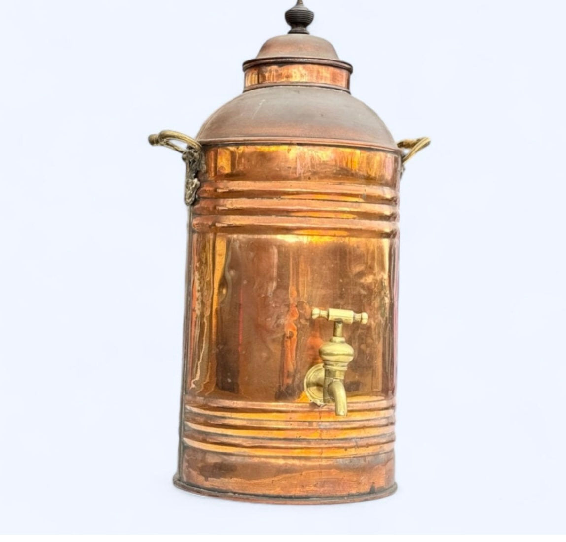 Antique Copper Water Urn with Brass Tap
