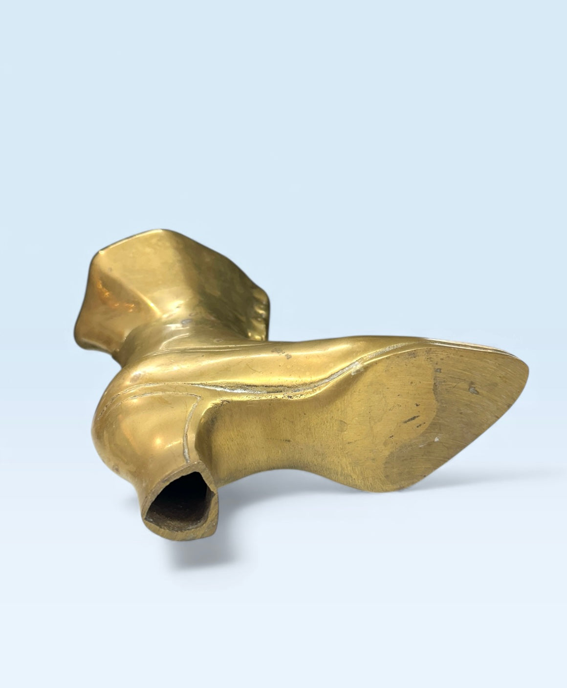 Vintage BRASS Victoria BOOT vase planter,solid vase,flower vase,indoor plant