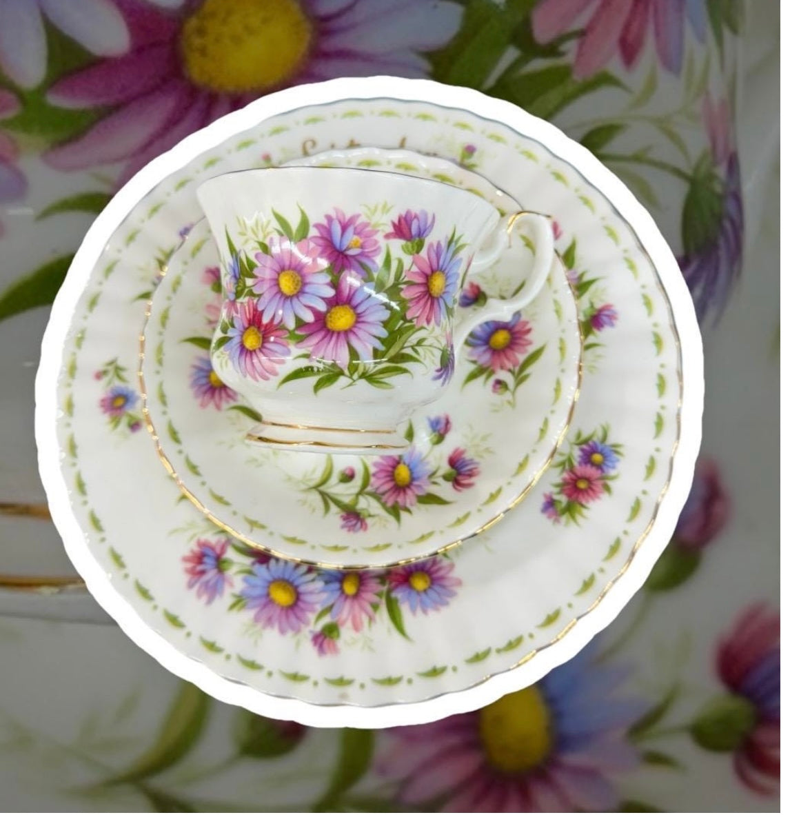 Royal Albert “September” Flower of the Month Trio