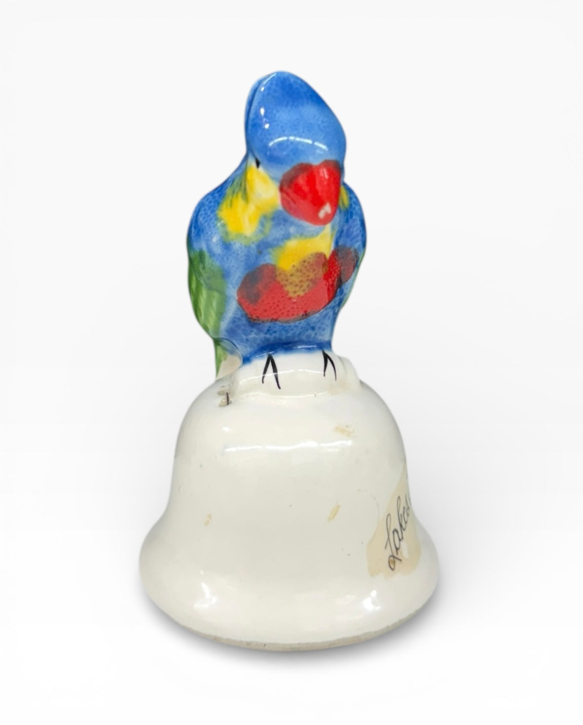 Vintage porcelain Parrot bell,made in Japan, hand painted