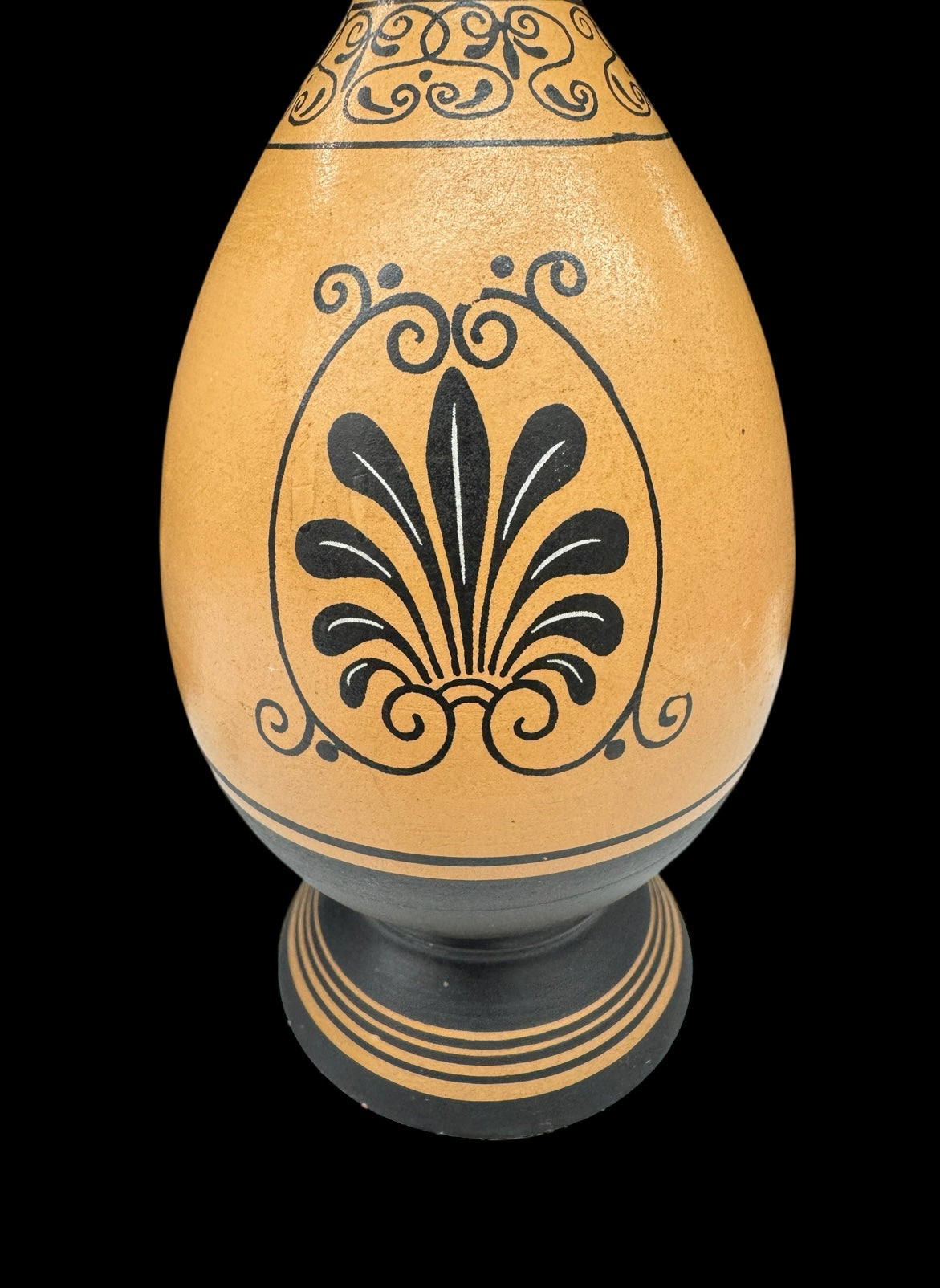 Vtg Greek Plate Reproduction Copy Of circa 550BC vase, Hand Made Terracotta Clay Pottery Ancient Greece