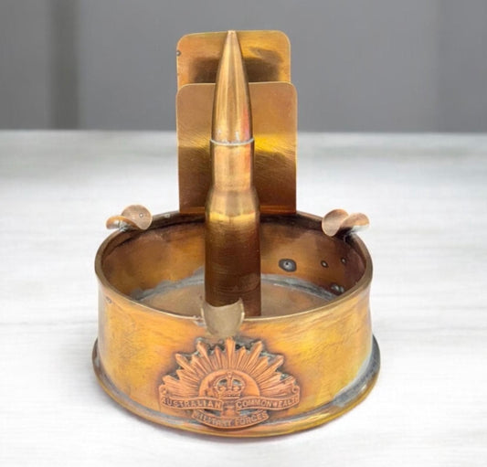Vintage Trench Art Ashtray – Australian Commonwealth Military Force