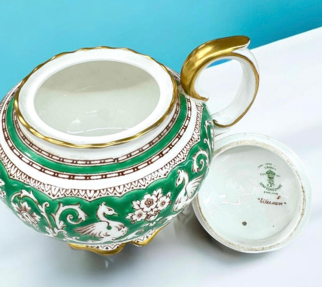 Rare 1970s Crown Staffordshire “Ellesmer” Tea Pot