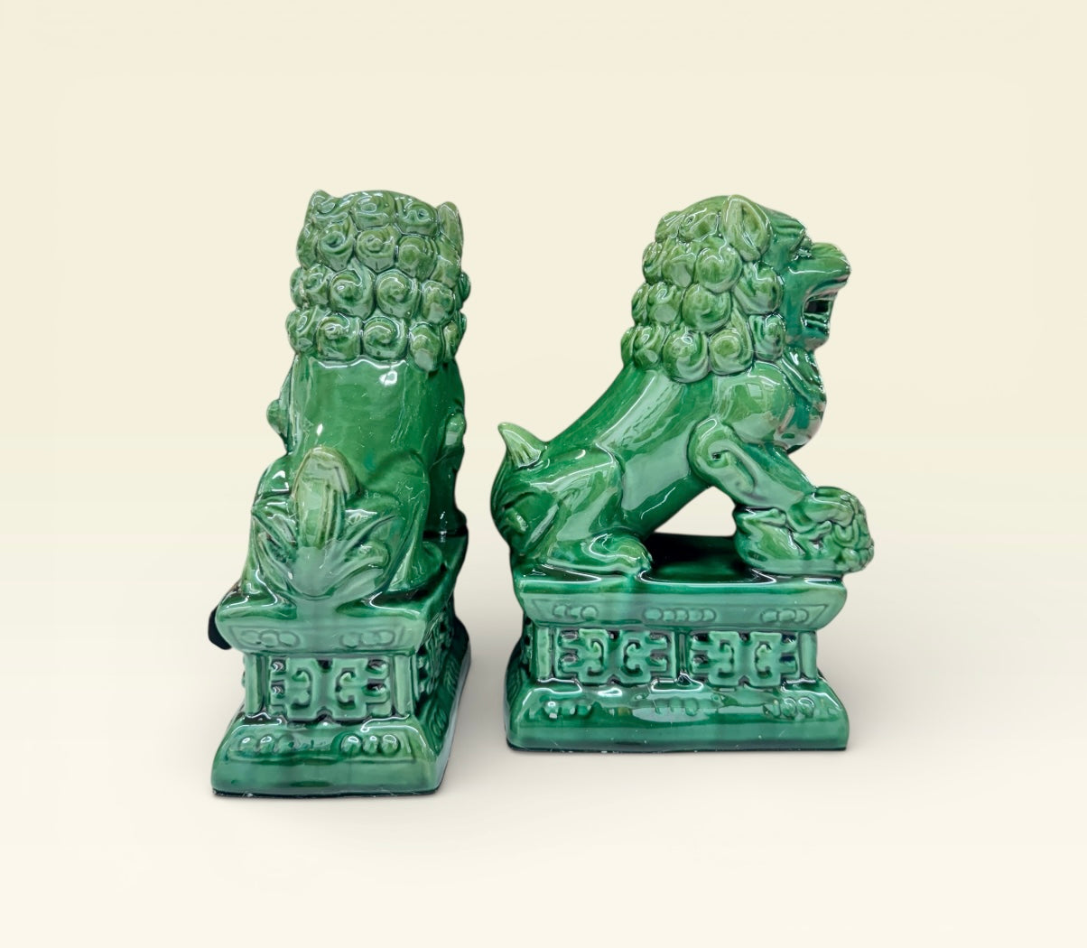 Pair of Chinese Fu Foo Dog Lion Statues