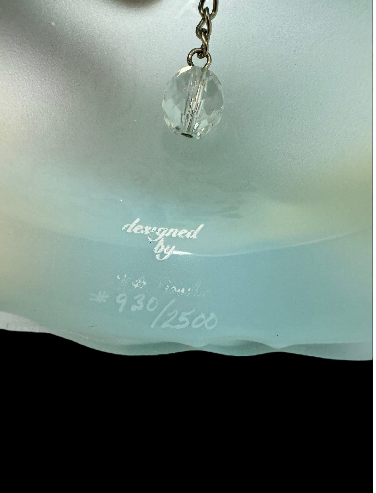 Fenton Satin Glass Hand-Painted Floral Bell – Seafoam Green