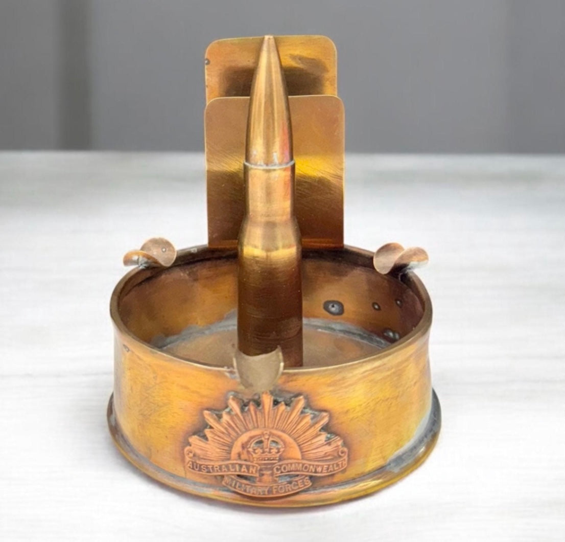 Vintage Trench Art Ashtray – Australian Commonwealth Military Force