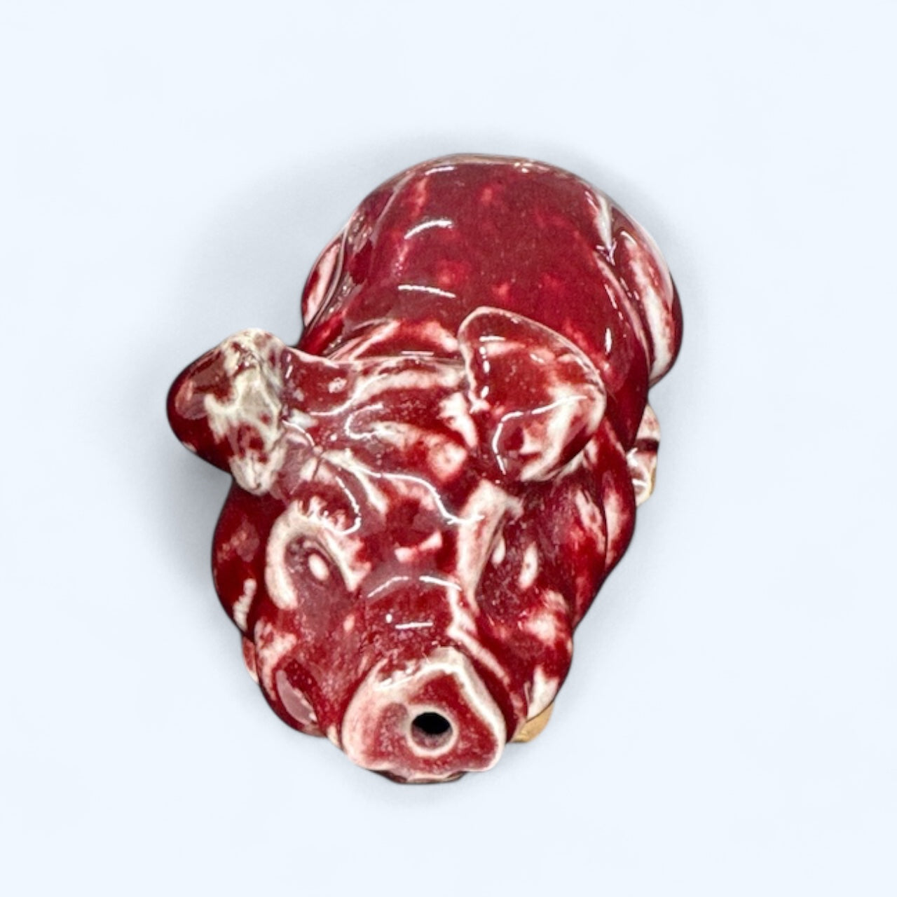 Red ceramic pig,ceramic statue,home decor