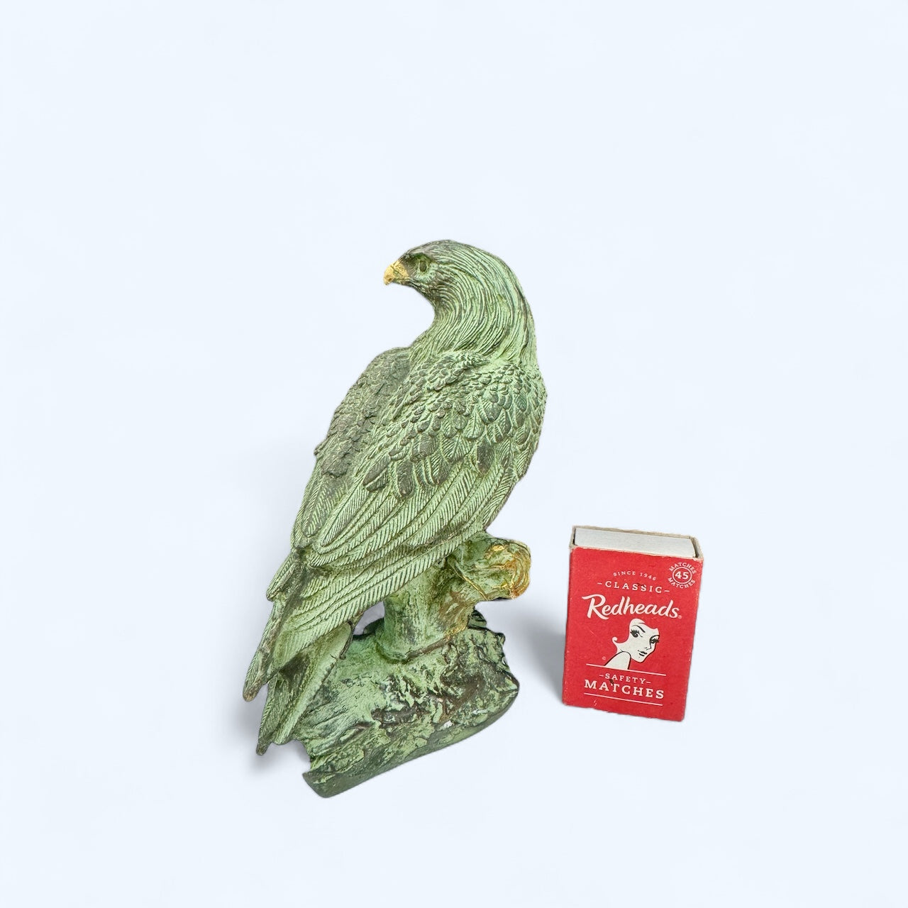 Bronze eagle statue with green patina,home decor,office decor