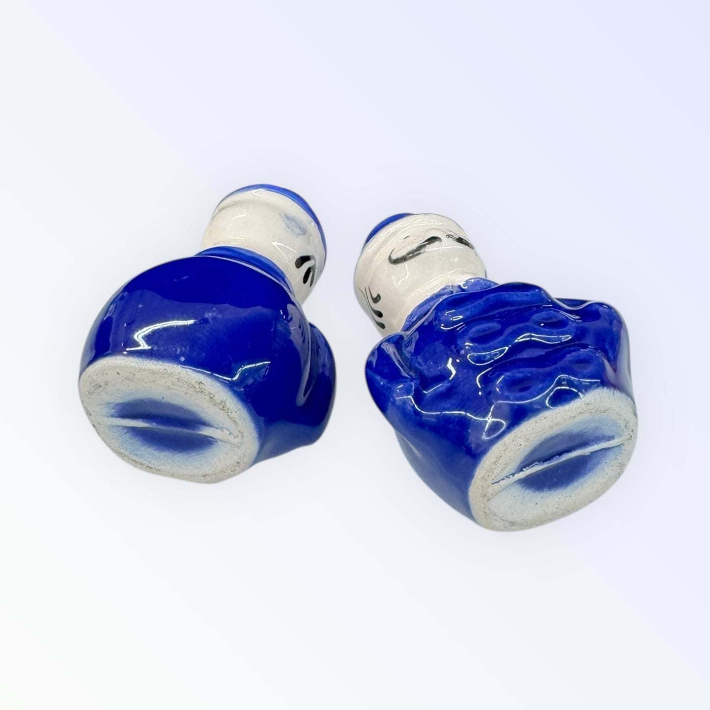 Vintage policeman porcelain candleholders