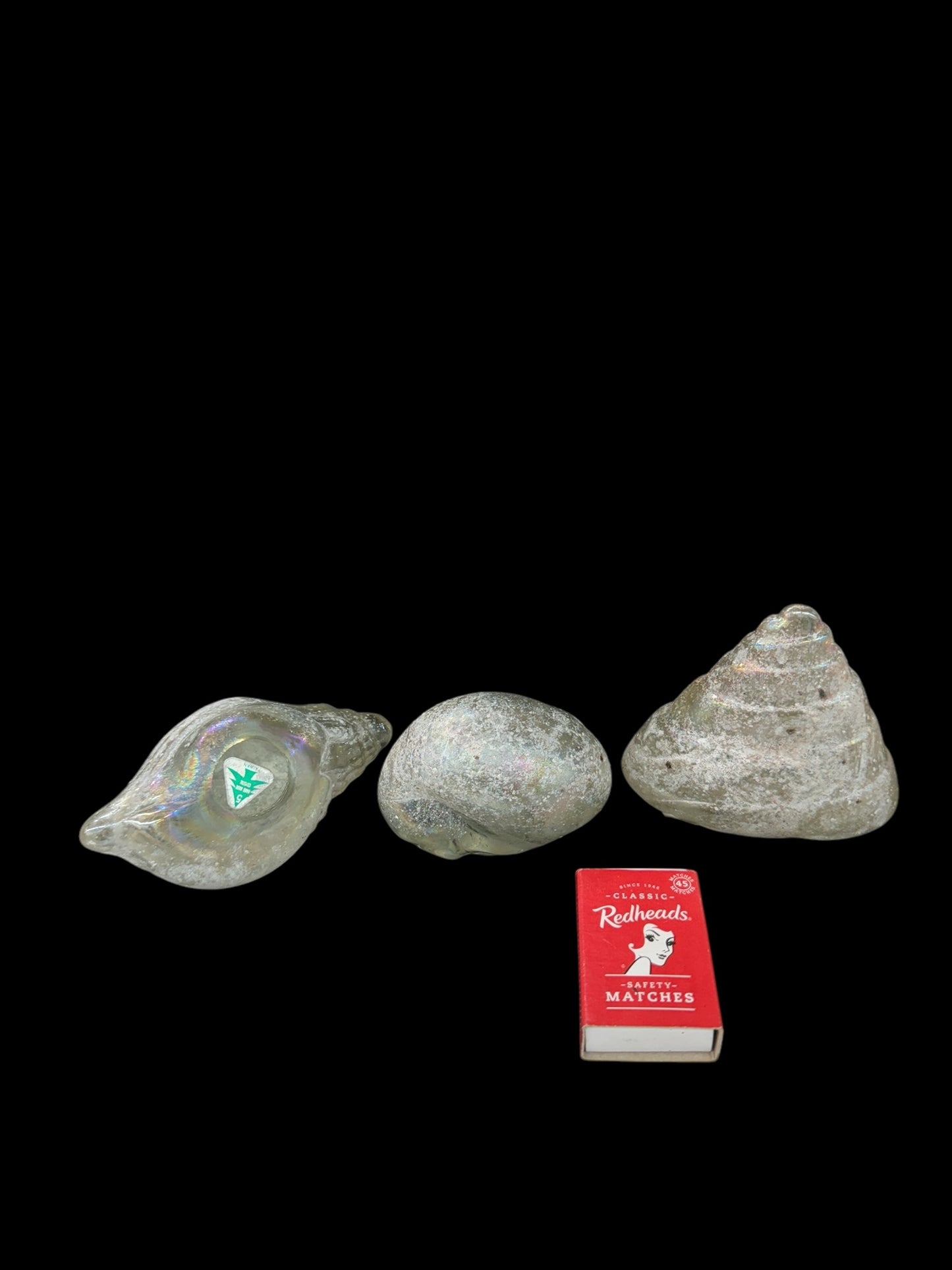 Group of 3 glass shell