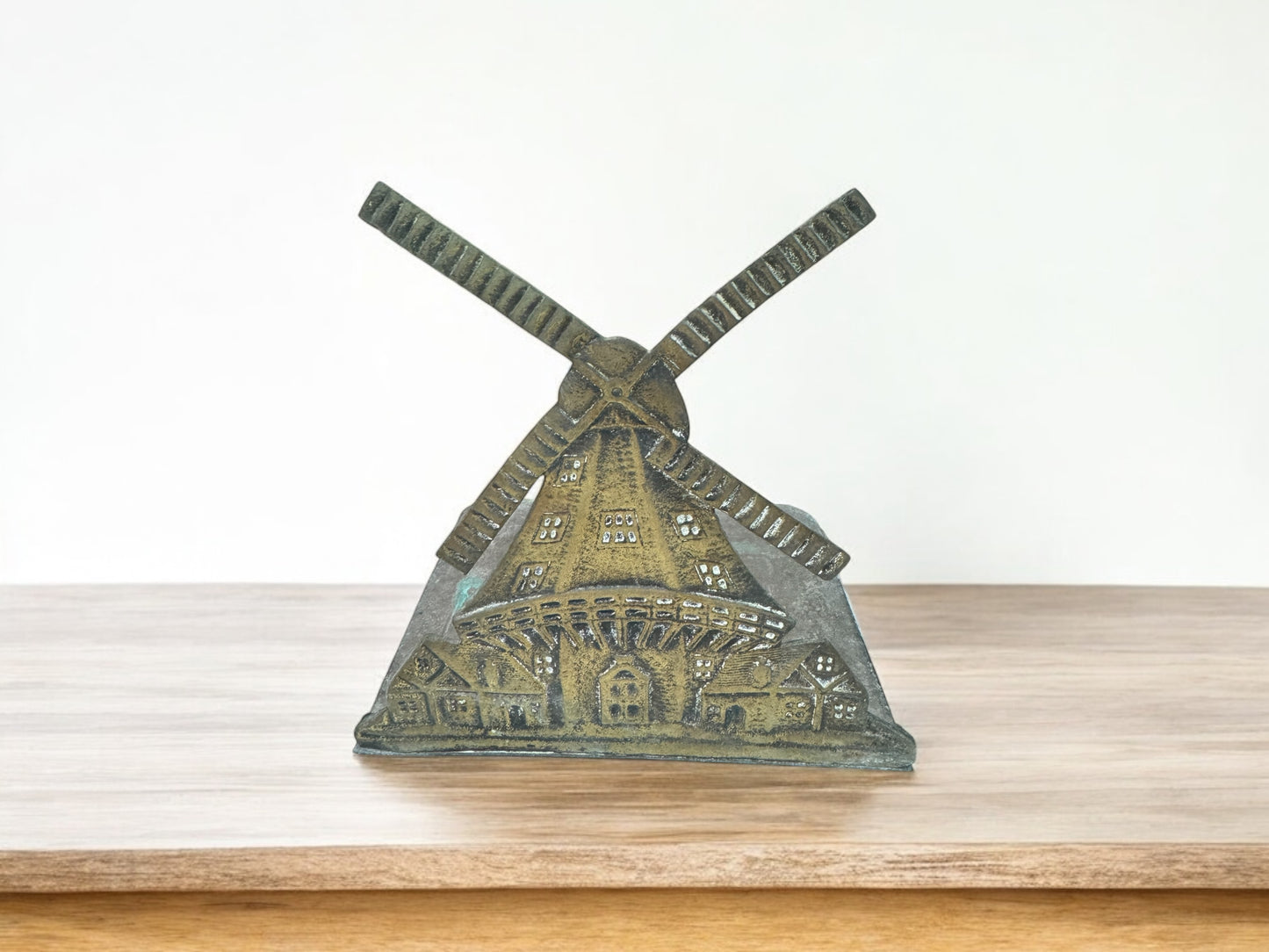 MCM Brass windmill bookends,office decor