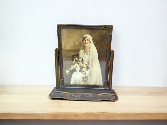 1910’s wedding photo in desktop frame