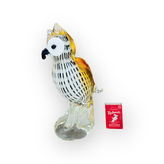 Art glass owl,home decor,hand made